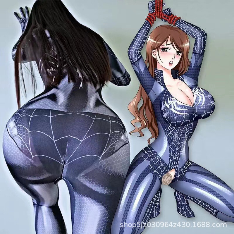 New Sexy Lingerie Cosplay Uniform Temptation Sexy Spider-Man Passionate Tight-Fit Open-Fit Seaman Free Women