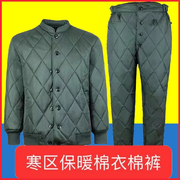 Wholesale genuine cotton-padded clothes cotton-padded pants in cold area suit thickened warm cotton-padded clothes suit cotton liner cotton-padded clothes cold-proof cotton-padded clothes