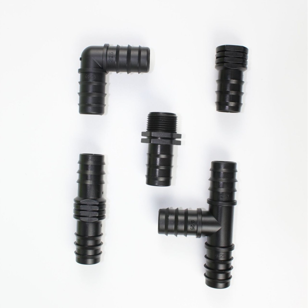 25 PE tubo púbido directo a través de micro spray goteo spray pe tubería enchufe simple accesorios de conexión directa 6 tuberías image 5