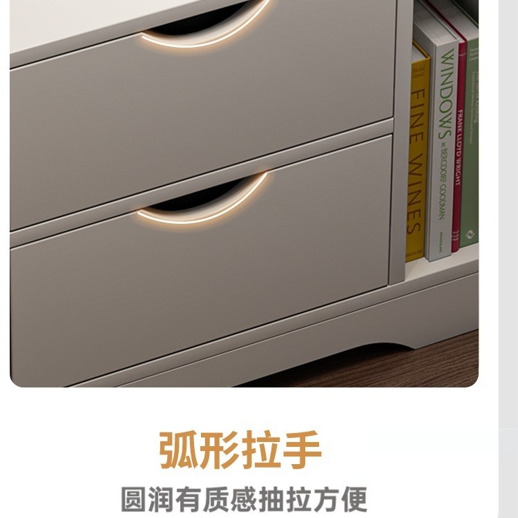 Estante de almacenamiento simple, escritorio de cabecera, dormitorio moderno simple, estante de libros multifuncional, estante de almacenamiento pequeño.