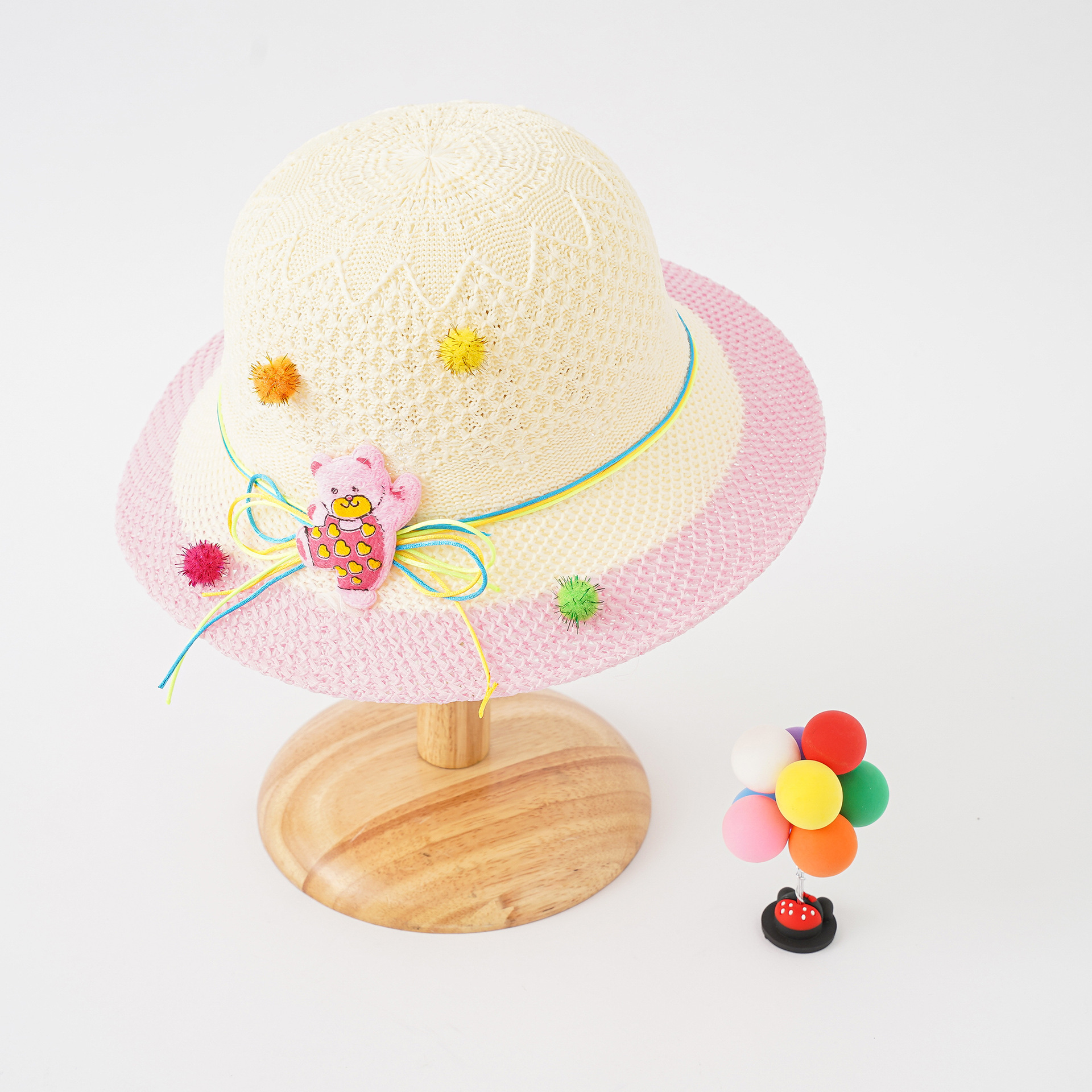 2023 nuevo sombrero de Sol de protección solar de verano para niñas de paja sombrero de playa para niños sombrero de sol image 5