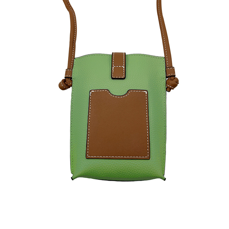 Teléfono móvil de cuero genuino primera capa de piel de vaca bolso de hombro pequeño bolso de mensajero de hombro simple de las mujeres bolsa de todo fósforo bolso rojo neto del teléfono móvil