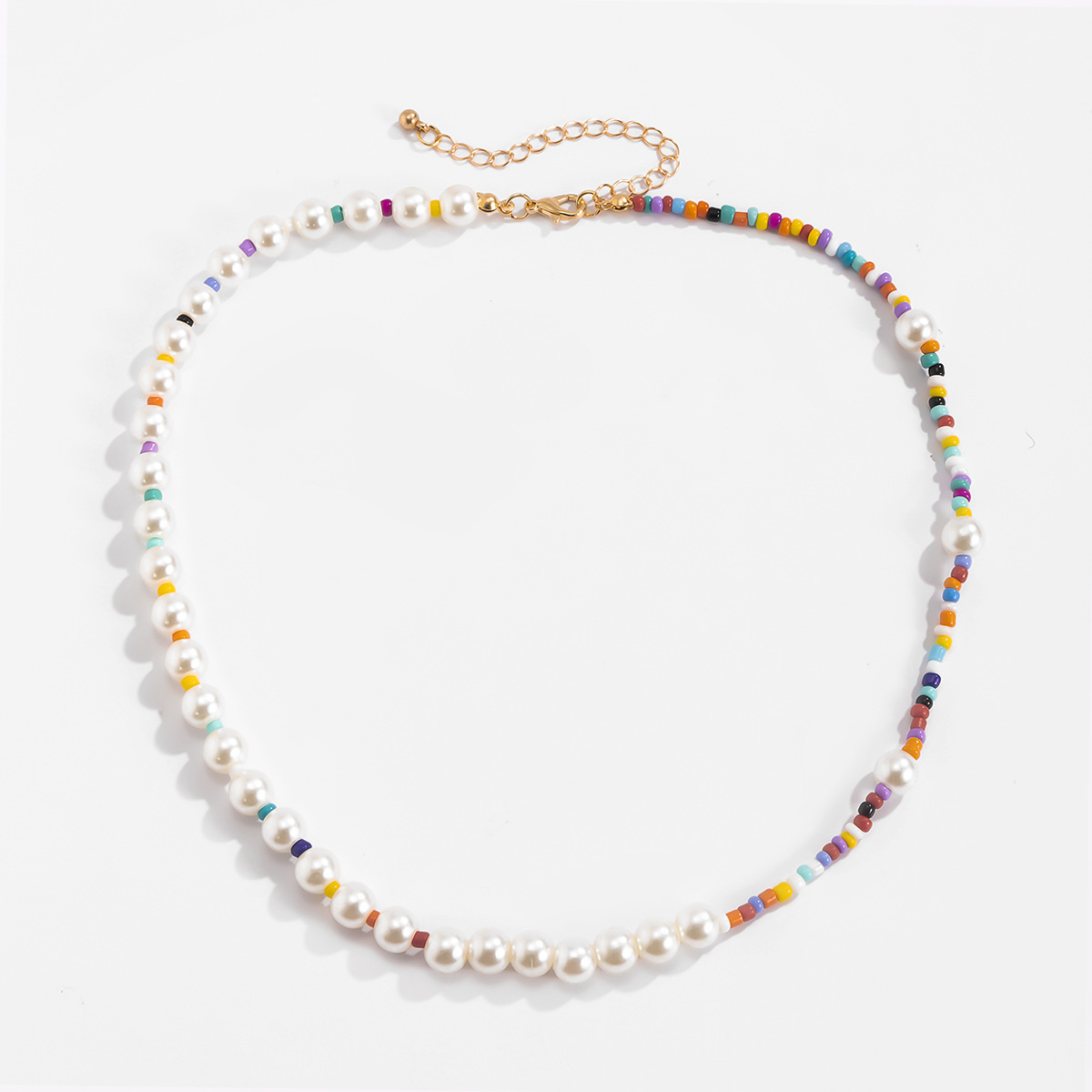 1 Piece Vacation Multicolor Artificial Pearl Seed Bead Beaded Menu0027S Necklace