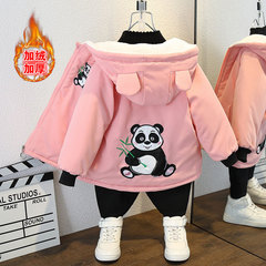 Children's Outerwear 2023 New Fashion Kids' Cozy Autumn/Winter Coat with Fleece and Thick Cotton Material