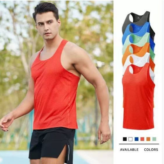 Sports Men's Training Tight Vest Sleeveless Basketball Fitness Running Sports Quick-Drying Vest Clothes Summer