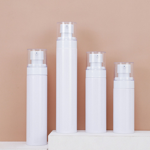 60ml80ml white round essence bottle flat shoulder 100ml toner pet spray bottle packaging material repackaging bottle