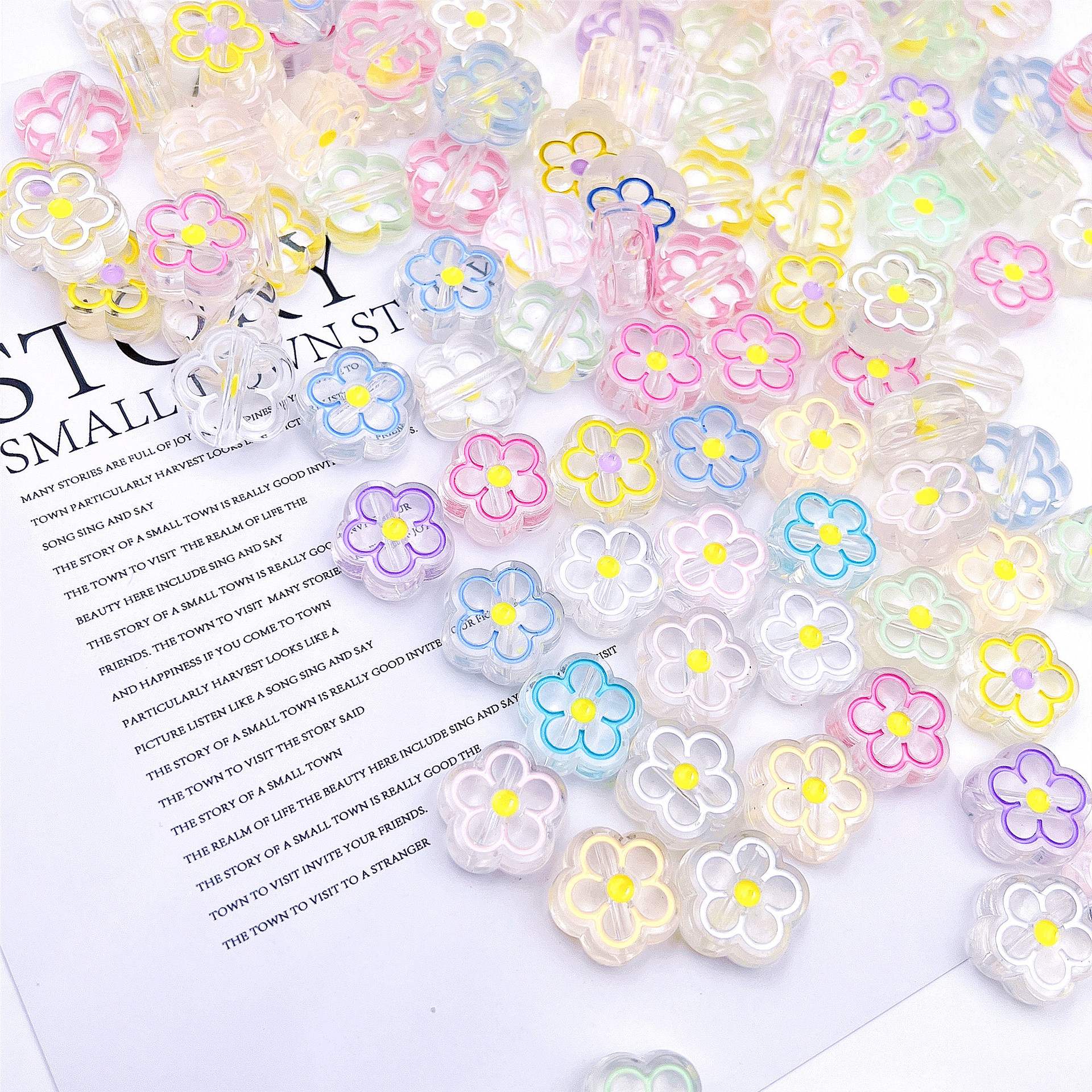 1 Piece Arylic Flower Beads display picture 1