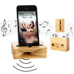 メーカーは物理スピーカーの携帯電話スタンドを提供して、大音量の一体竹家庭用携帯電話スピーカーのアイデアを持っている