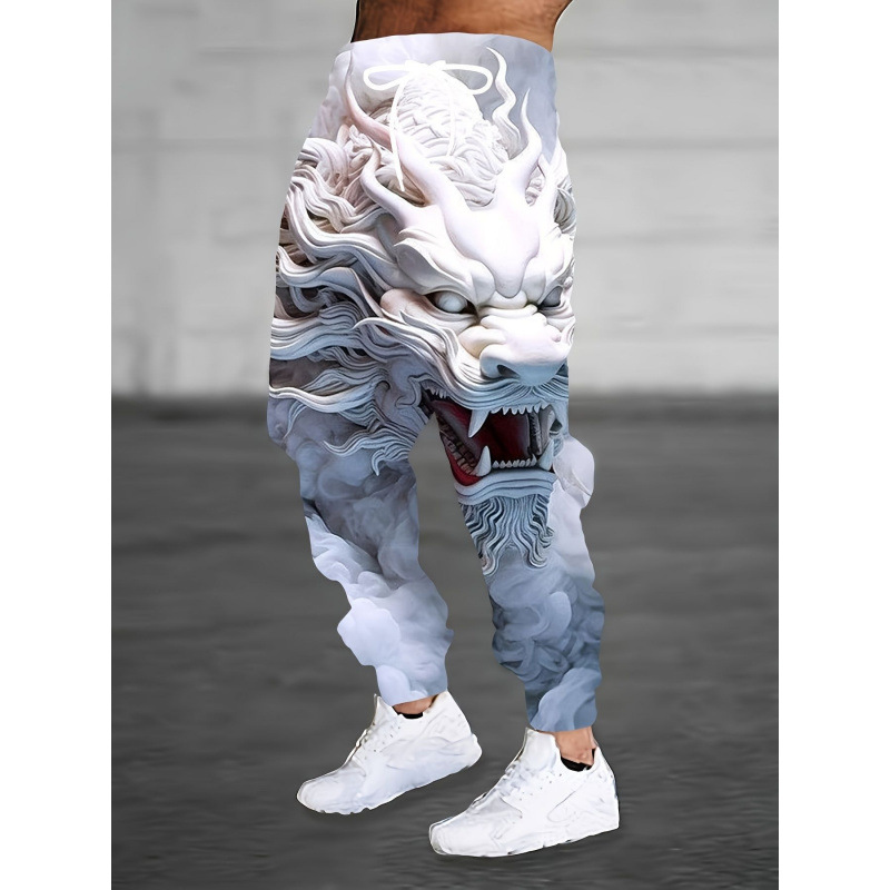 Otoño de 2025 nuevos pantalones casuales europeos y estadounidenses transfronterizos pantalones de impresión digital 3D directos de fábrica