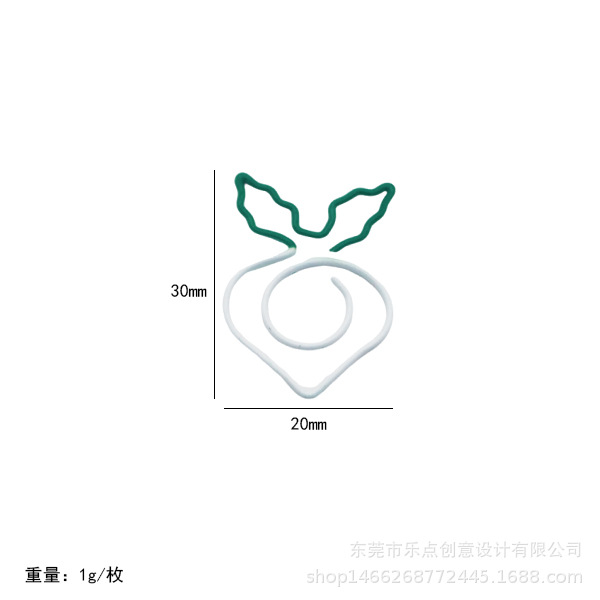 FUENTE Fábrica en stock clasificación de plástico al por mayor Clip de papel de cereza de plástico de dos colores Clip de papel de modelado de almacenamiento de Bill