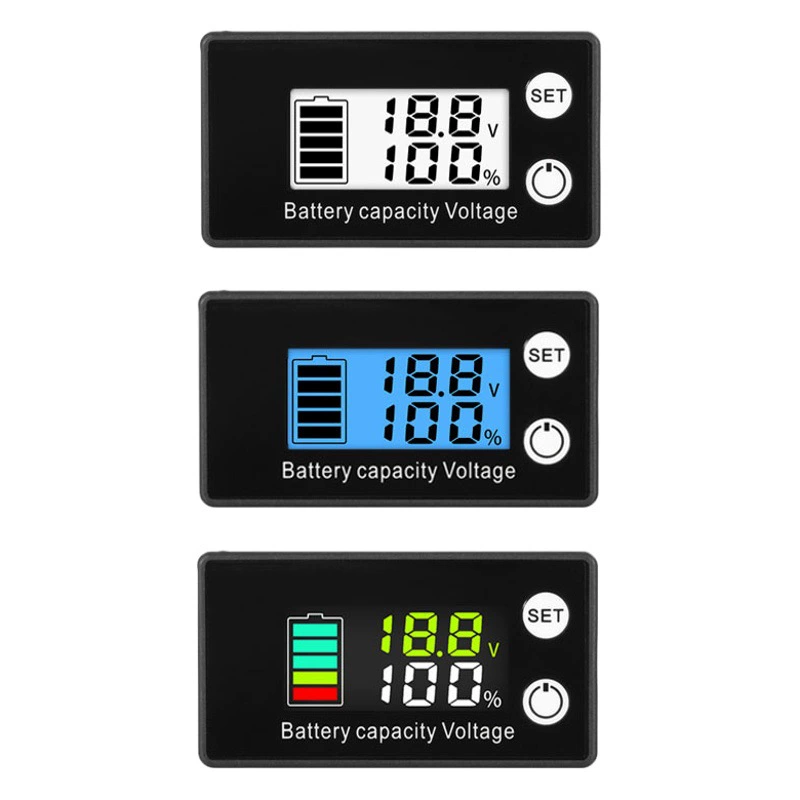 Двухлинейный ЖК-свинцово-кислотный 12 В трехсторонний трехструнный литиевый аккумулятор дисплей мощности цифровой дисплей постоянного тока цифровой вольтметр