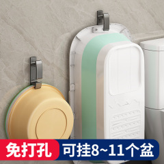 トイレ洗面台穴なし壁掛け式浴室二重トイレ洗面台フック洗面台収納棚
