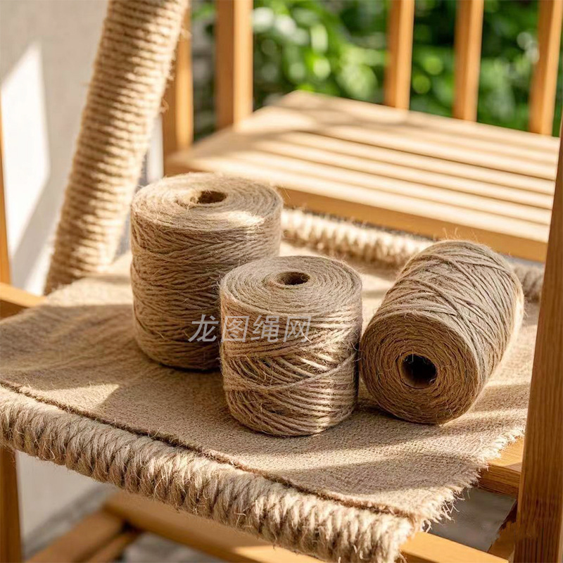 Cuerdas de cáñamo para mascotas hechas a mano DIY cuerda trenzada adornos de hilo de cáñamo grueso atado cuerda delgada gato material de tejido