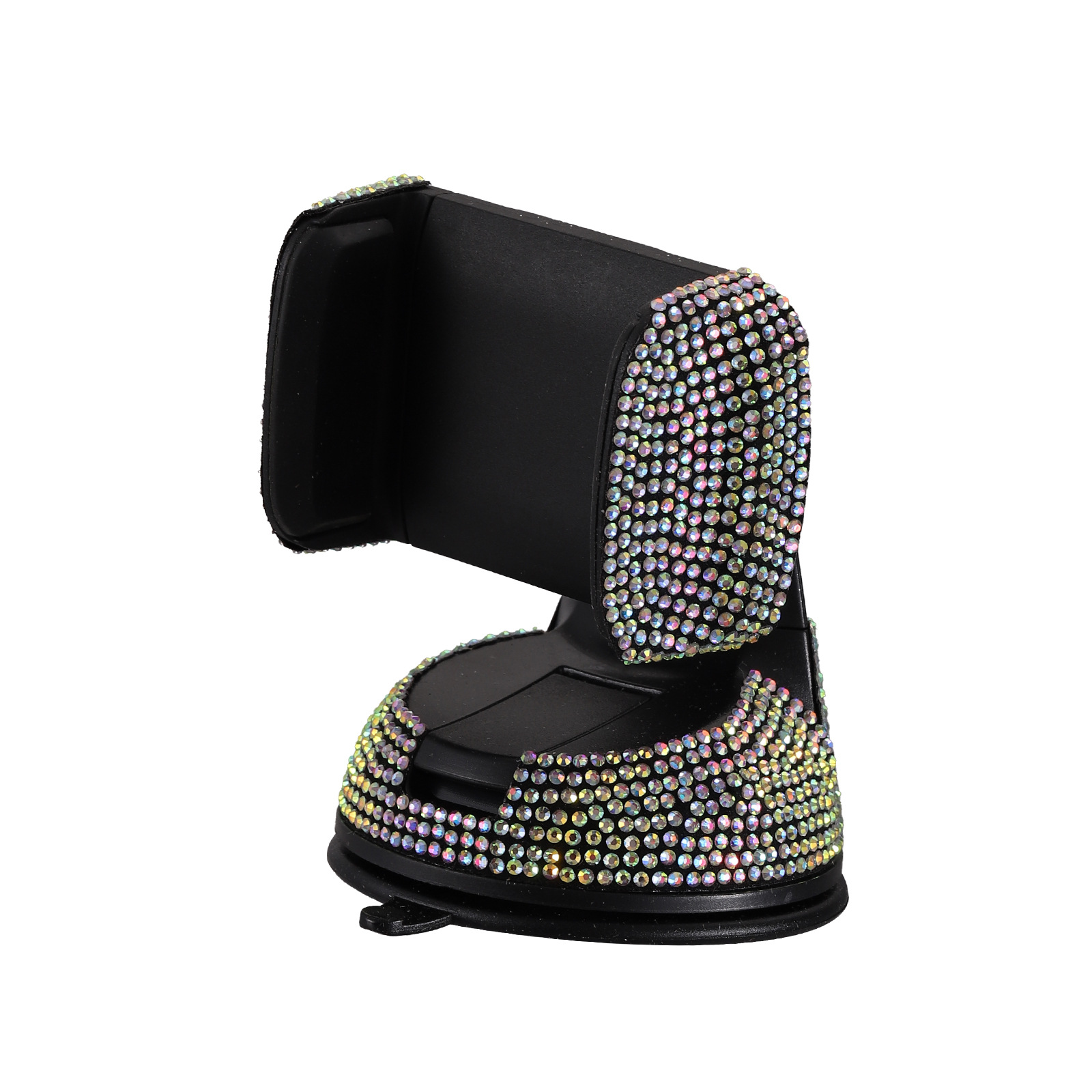 Diamond-Encrusted Car Phone Holder 360 ° Rotating Suction Cup Dashboard Navigation Stand, Universal Model