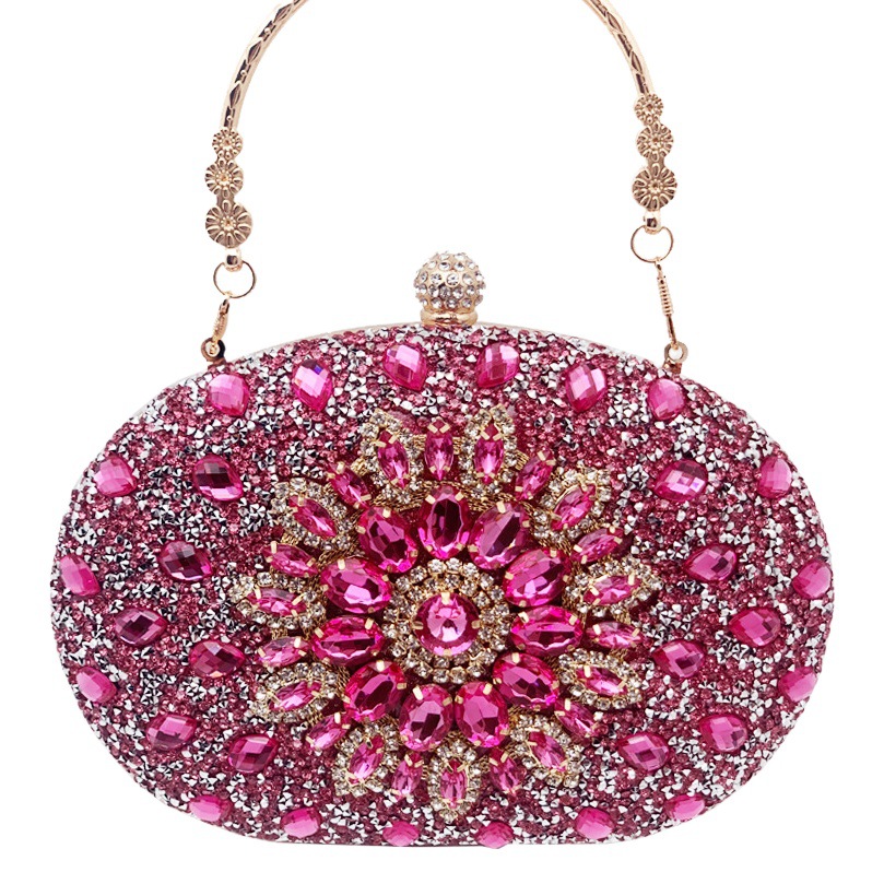 Transfronterizo popular girasol bolso de noche de moda banquete embrague vestido de noche bolsa de diamantes bolso de fiesta europeo y americano bolsa