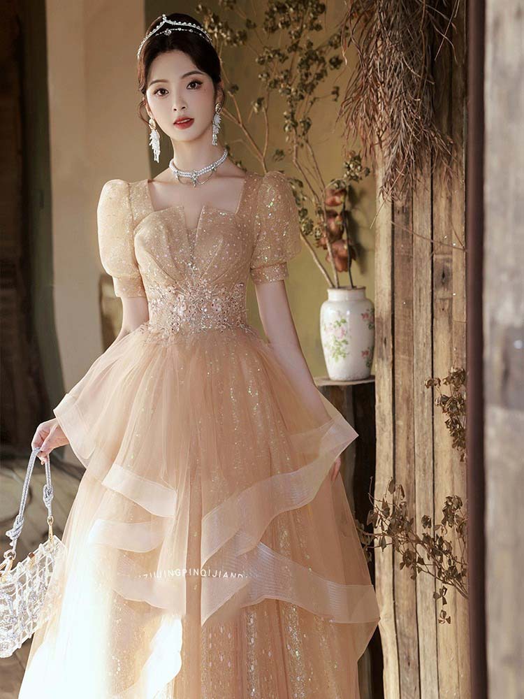 晚礼服裙女轻奢小众高端声乐艺考高级感毕业成人礼钢琴演出服新款