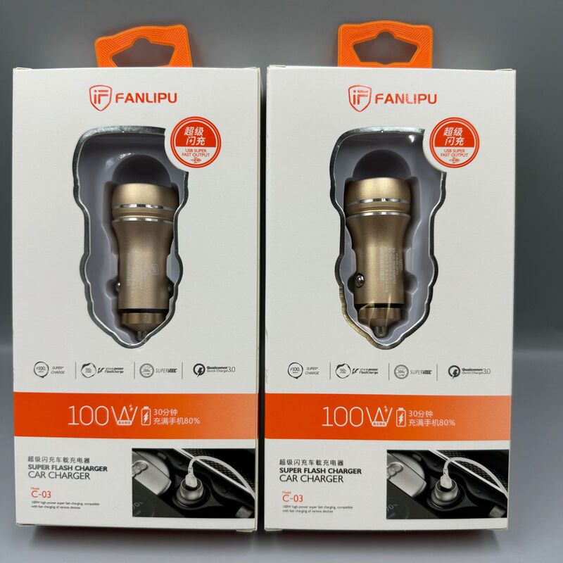 Car Charger 100W super fast charging car phone charger aluminum alloy car charger factory wholesale Car Charger 100W super fast charging car phone charger aluminum alloy car charger factory wholesale