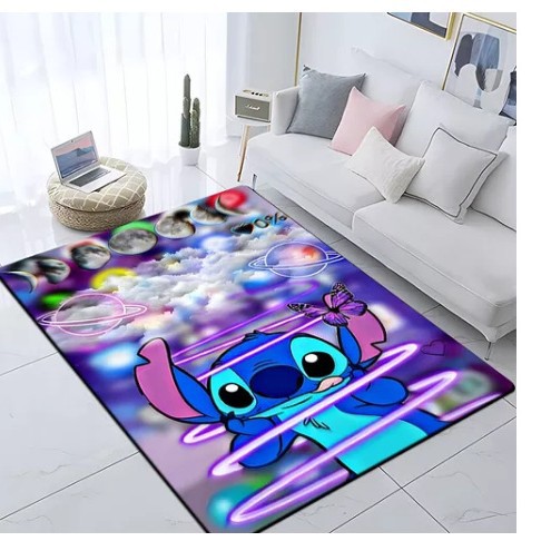 Puntada de dibujos animados sala de estar alfombra hogar sofá mesa de café piso alfombra gran área linda chica corazón Bahía ventana estera en stock