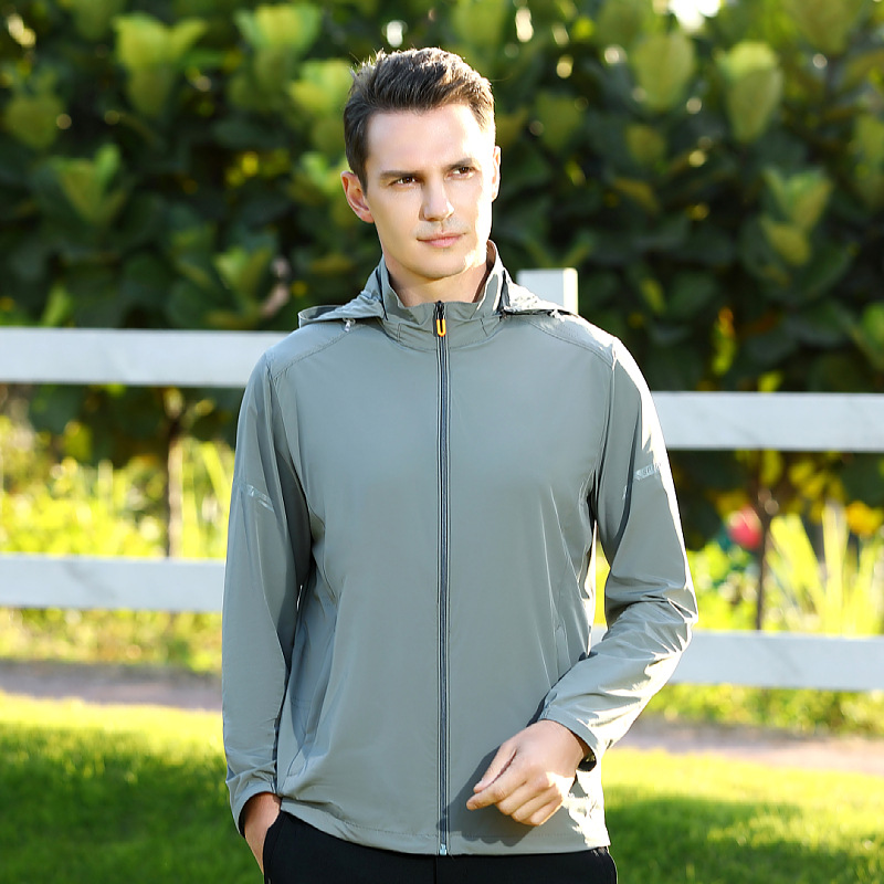 Fishing Sun Protection Clothing Men's Summer Outdoor Ice Silk Thin Cycling Men's Breathable Elastic Anti-Uv Travel Jacket