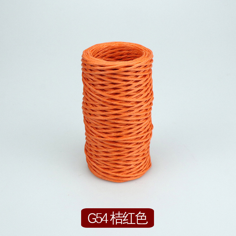 50m / 100m fabricantes de cuerda de papel con alambre de hierro al por mayor 1mm / 2mm diámetro de cuerda de papel hecha a mano DIY