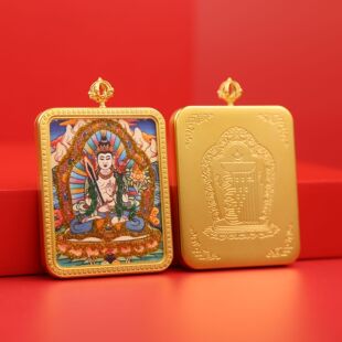 New Product Recommendation: Eight Patron Saints Thangka Pendant Hand-Painted Golden God of Wealth Zakiram Men's and Women's Necklace Gift