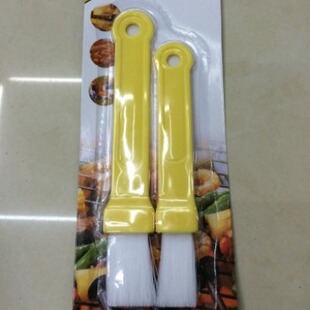 NX010-2PC Brush Binding Card Barbecue Brush Food Grade Pig Hair Brush Oil Brush Plastic Silicone Handle Brush