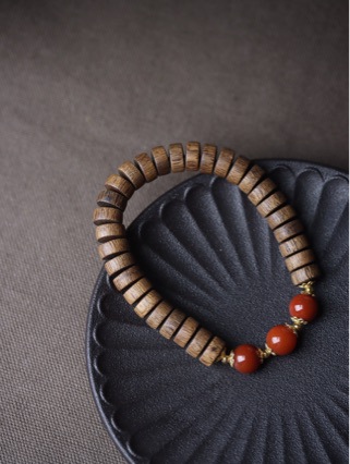 New Chinese Style Natural Cambodian Bead Bracelets for Men and Women, Agarwood Zakiram Good Luck Bracelets Accessories