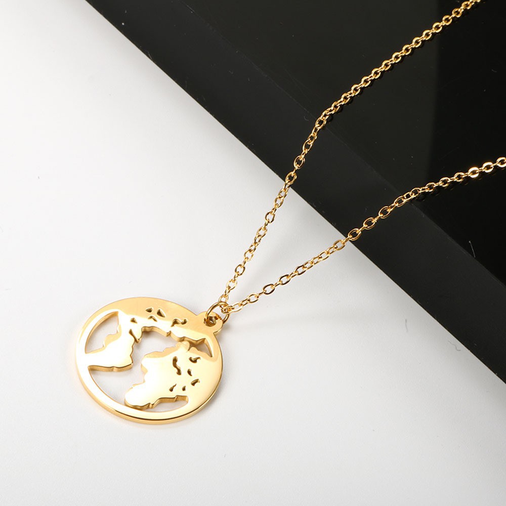 Collier de luxe en or K léger de créateur en acier titane ne se décolore pas amour bijoux pour femmes pendentif polyvalent chaîne de clavicule_voghion.com