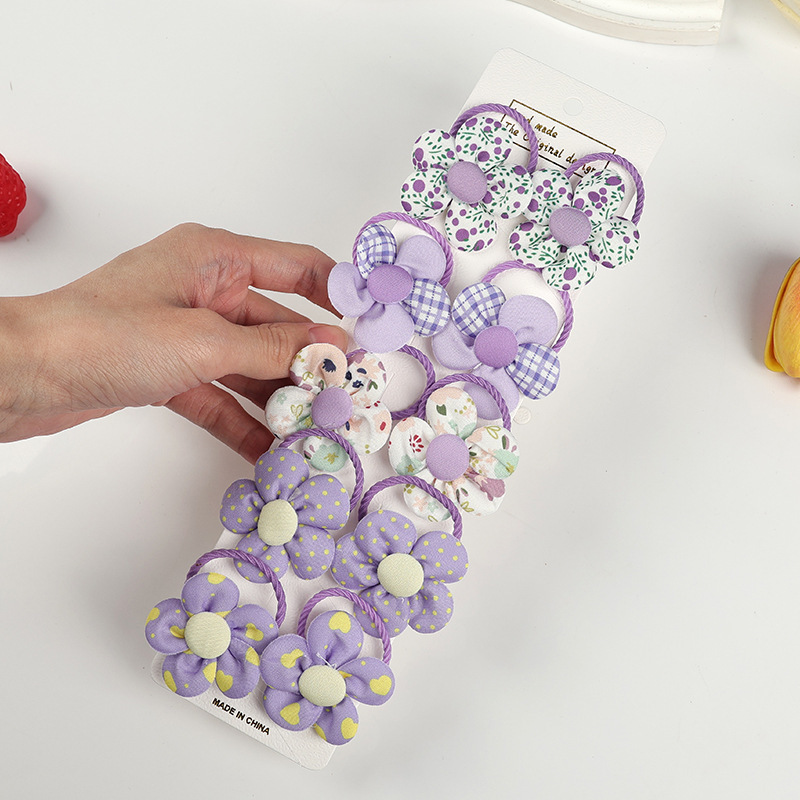 儿童花朵发圈高颜值不伤发橡皮筋小女孩扎头发弹性好头绳女童发夹