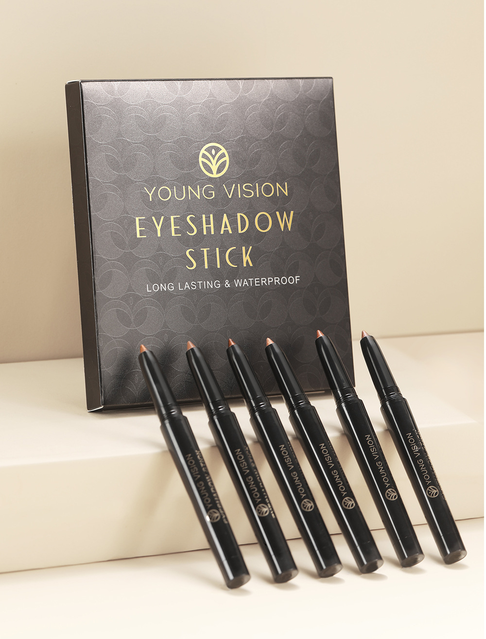 YOUNG VISION 6-color Eyeshadow Pen set: Pearlescent Rotating Eyeshadow stick for easy coloring, brightening and contouring undefined