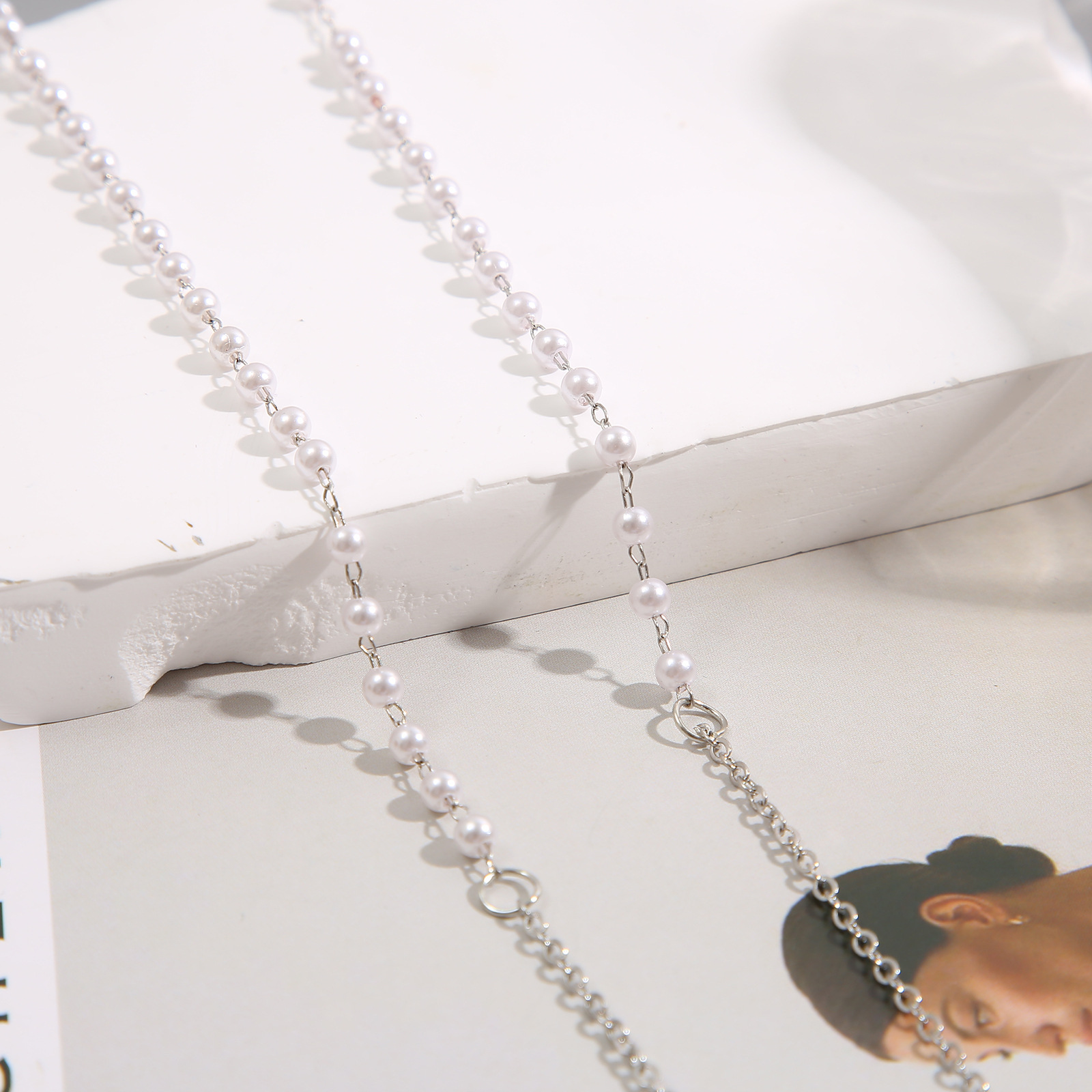 Fashion Geometric Alloy Plating Artificial Pearls Womenu0027S Necklace