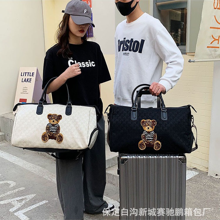 Bolsa de viaje de moda separación húmeda y seca hombres y mujeres de corta distancia portátil de un solo hombro con estuche de carro almacén de zapatos independiente Gimnasio Deportivo