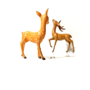 Explosions Moss Micro Landscape Ornaments Fleshy Potted Plant Decorations Doll Cute Simulation Looking at Sika Deer Family