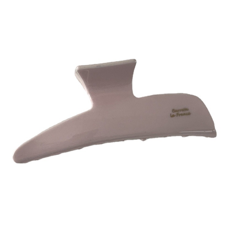 Pince à cheveux Jelly Sense Light Blue, grande pince à cheveux élégante à haute sensibilité, pince à cheveux coréenne élégante et légèrement flash, pince à cheveux en forme de requin_voghion.com