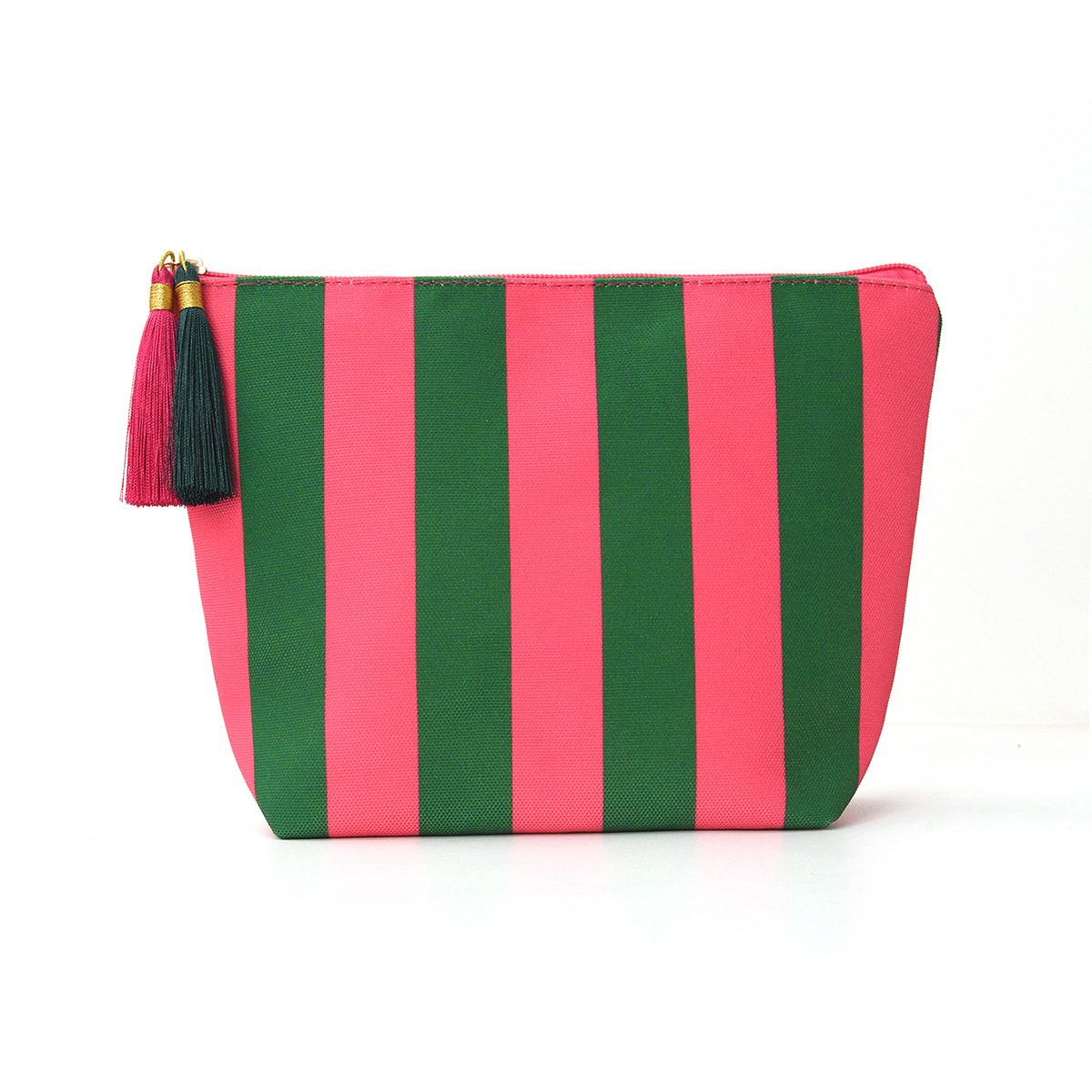Feihong bolsa de almacenamiento a rayas de lana transfronterizas, bolsa de maquillaje de alto valor, bolsa de lavado portátil de gran capacidad