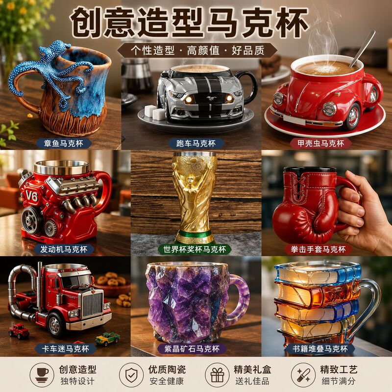 Cross-Border Creative Design Mug Series, Resin Crafts, Creative Mugs Collection, Personalized Design for Home Decor Cross-Border Creative Design Mug Series, Resin Crafts, Creative Mugs Collection, Personalized Design for Home Decor