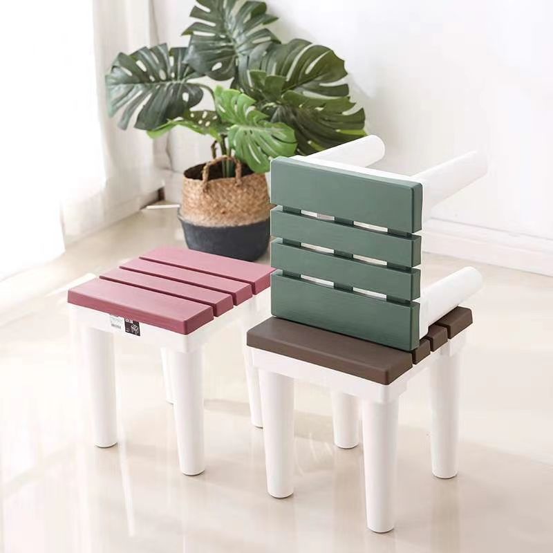 Thickened Plastic Bathroom Stool, Bathroom Low Stool, Bath Kidsren's Bench, Home Coffee Table, Adult Non-Slip Stool