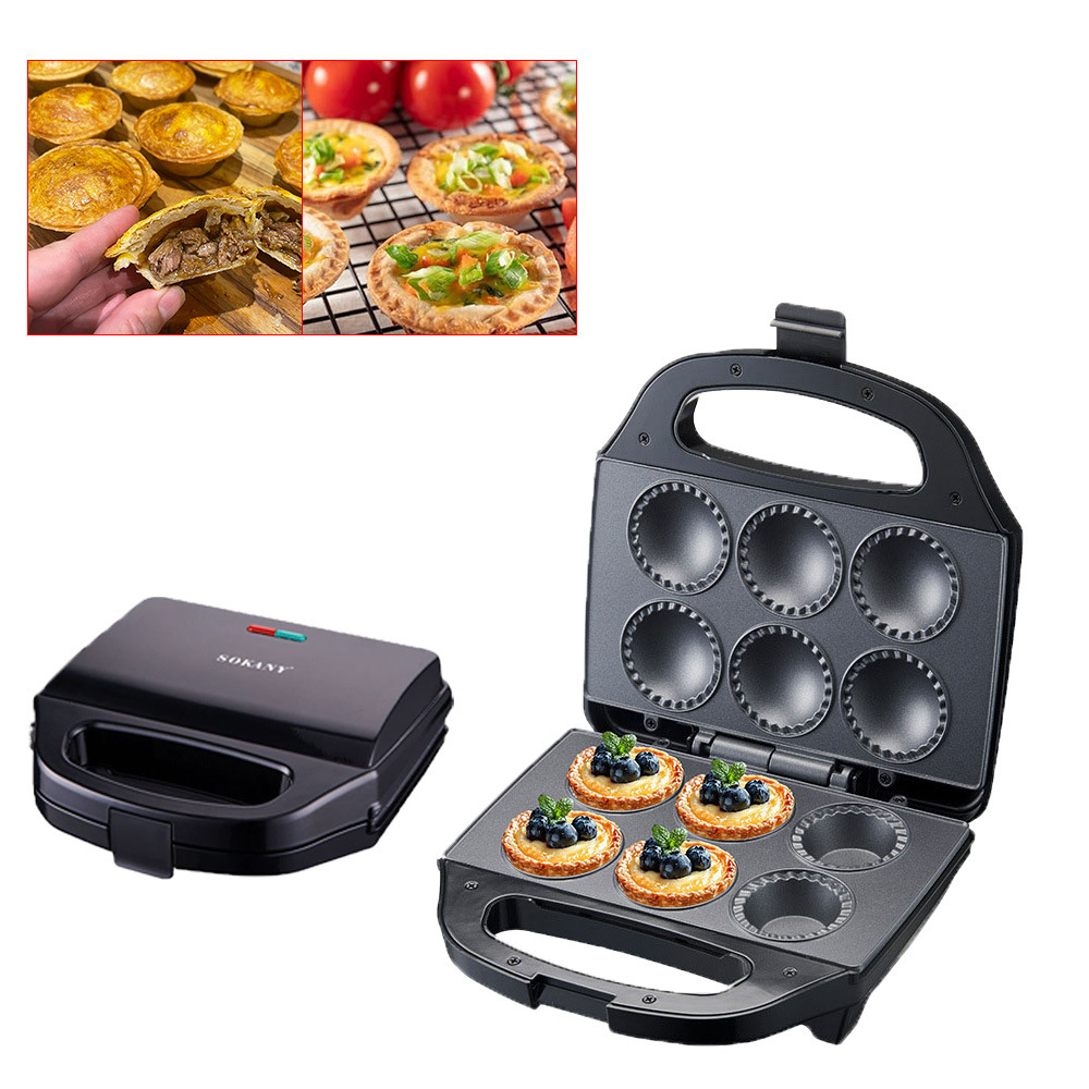 跨境欧规家用馅饼机迷你派与蛋挞机多功能小吃机750W蛋饼机