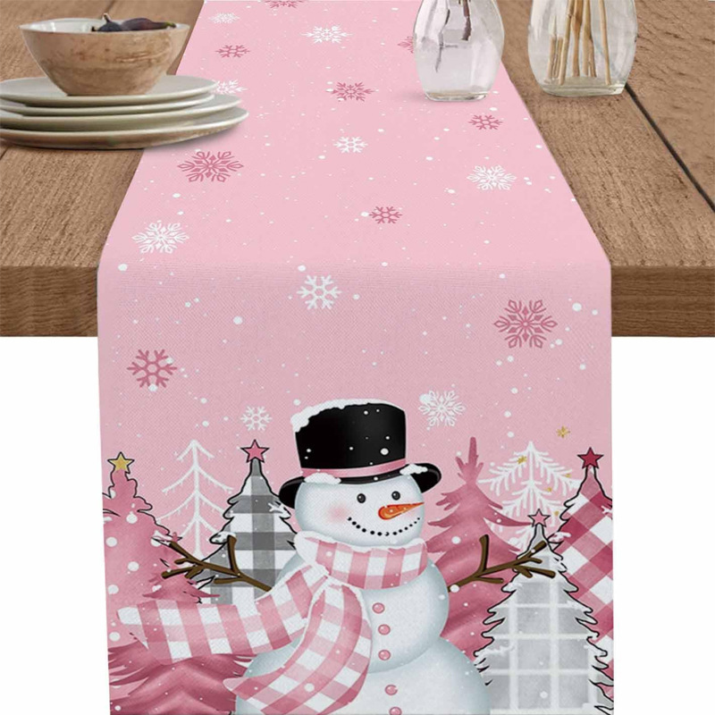 クロスボーダー爆発クリスマステーブル旗キッチンパーティーテーブルクリスマスツリー花輪雪だるま鈴サンタクローステーブル旗|undefined