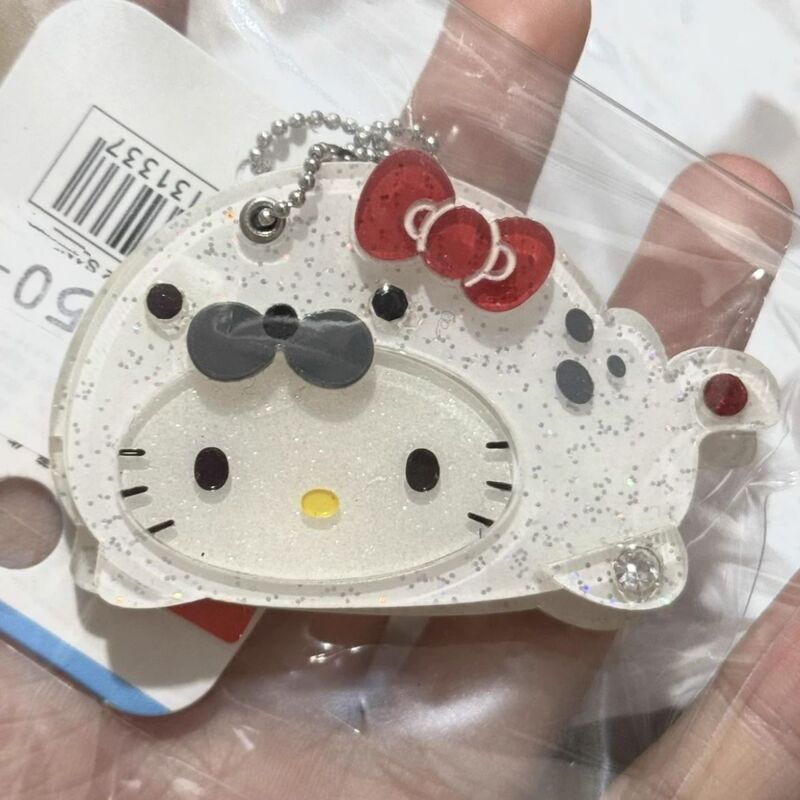 ハローキティミラー、アンティークスタイル、かわいくて見栄えの良い、ポータブルガールハートペンダント、手持ち化粧鏡|undefined
