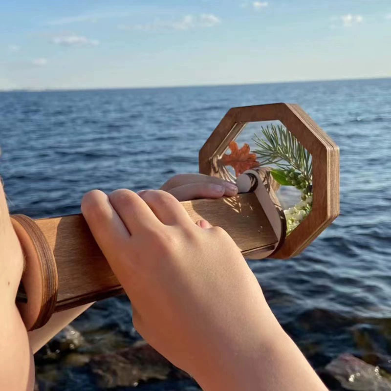 Детские развивающие игрушки DIY дизайн ручной работы из дерева, калейдоскоп, детский подарок