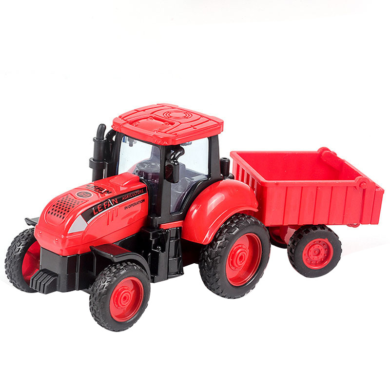 modelo de tractor de simulación infantil juguete cosechador de trigo de agricultores inercia resistente a la caída combinación vehículo de transporte agrícola