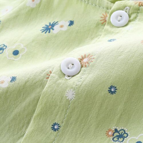 Women's Baby Jacket, Doll Shirt, 10% Cotton Spring and Autumn Style, Stylish Children's Casual Floral Open Top Shirt