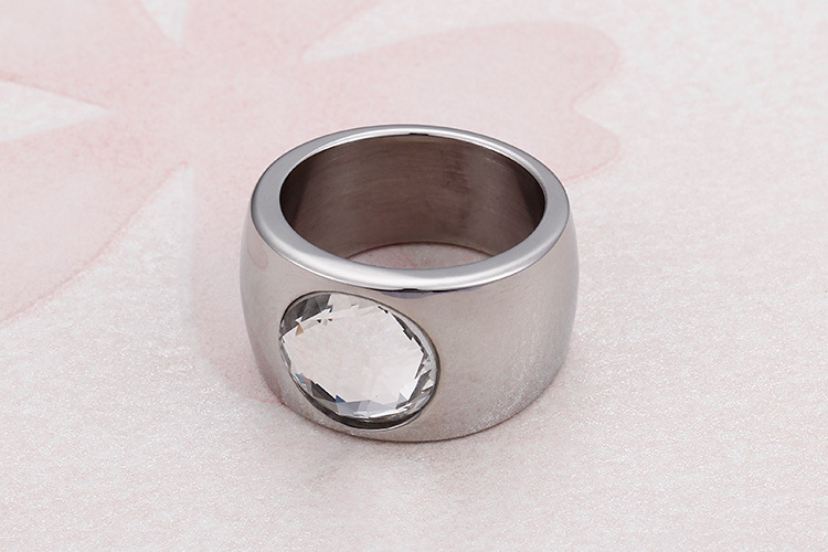 Plating Design European And American Fashion Wide Face Real Jewelry Retro Titanium Steel Ring