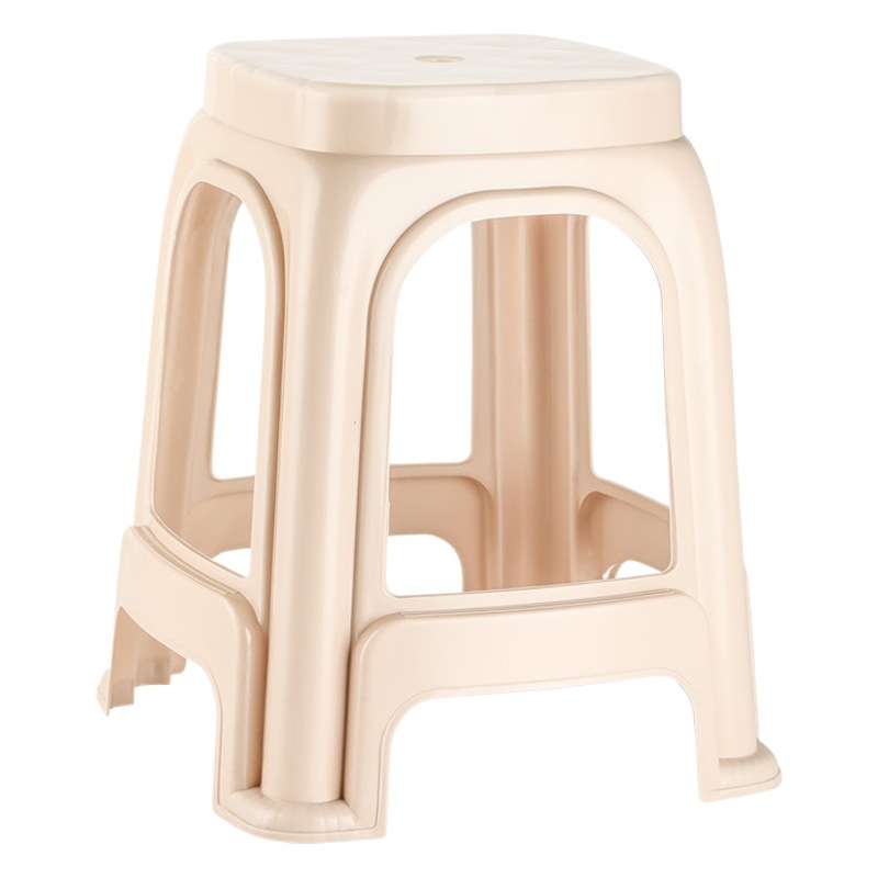 Taburete de plástico grueso anti-caída – estilo simple, para exterior, conferencia, hogar, apilable, venta al por mayor