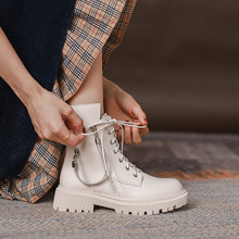2021秋冬新款馬丁靴女韓版學生時尚短靴厚底英倫風平底機車靴子