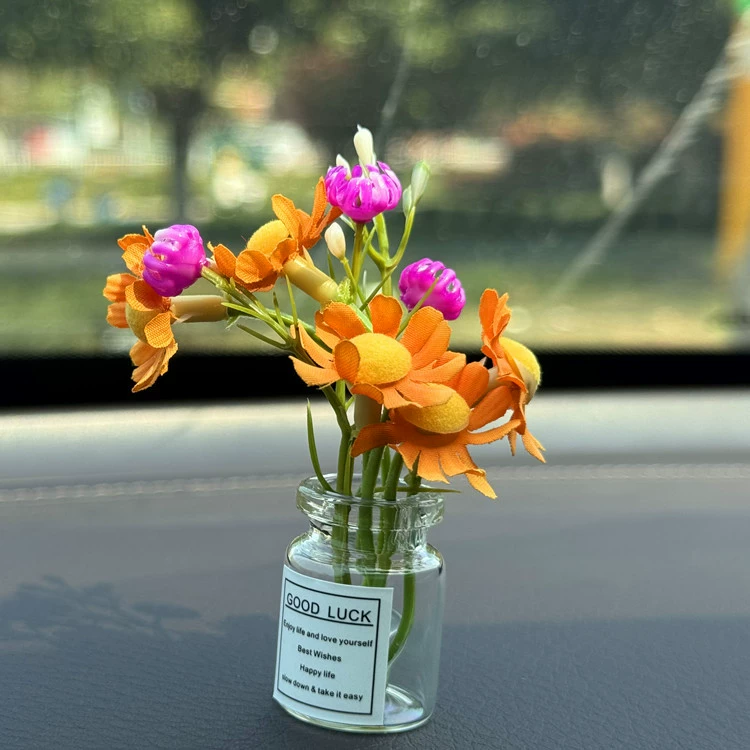 Свежие украшения для интерьера автомобиля, центральная консоль, автомобиль, вечный цветок, ароматерапия, интернет-знаменитости, ваза, цветы, украшение интерьера автомобиля, трансграничное