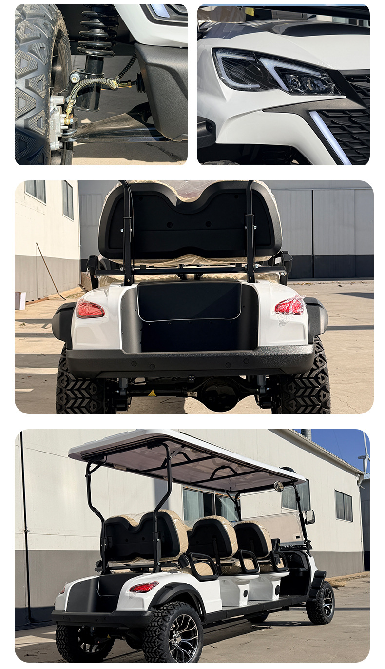4-6 Seat Electric Golf Cart, Four-Wheel Scenic Spot Sightseeing Car, Shuttle Reception, House Viewing Patrol Car, Golf Cart