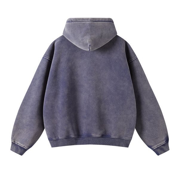 Herrenbekleidung High Street Retro Batik gewaschener alter Kapuzenpullover mit Reißverschluss Übergroßer loser Hoddies-Hoodie_voghion.com