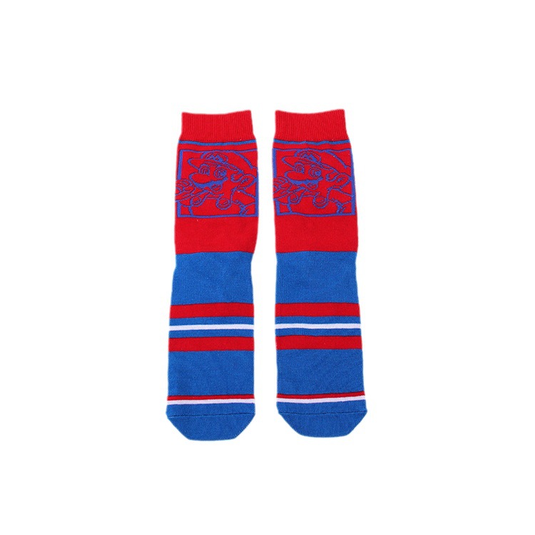 Dibujos animados juego de dibujos animados Mario Mary casual deportes jacquard pareja de algodón de mujer calcetines de media pantorrilla calcetines de moda de hombre medias